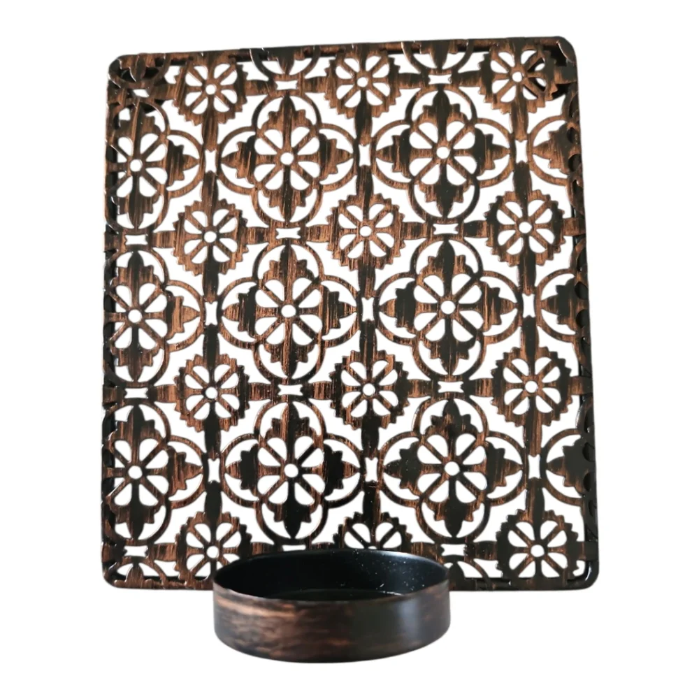 Decorative Black Metal Candle Holders